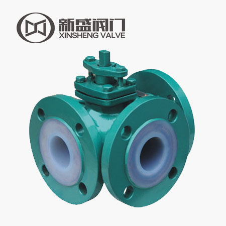 Fluorine-butterfly tee flanged ball valves