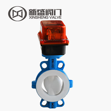 Fluorine-butterfly pneumatic butterfly valve to the clamp